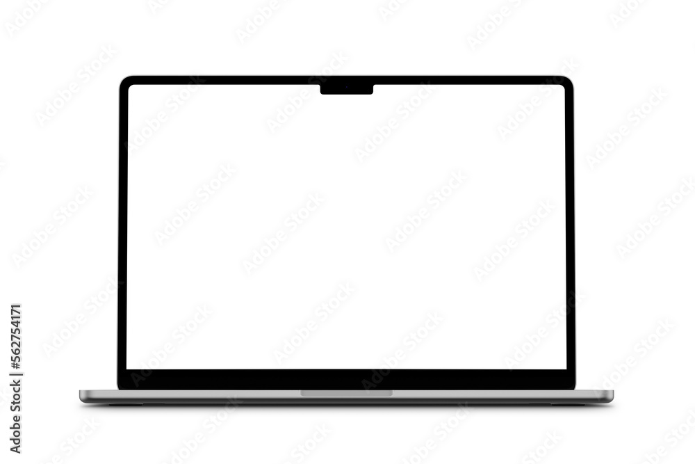 Isolated laptop front view Isolated laptop front view
