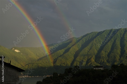 Jezioro Como,Ossuccio,tęcza