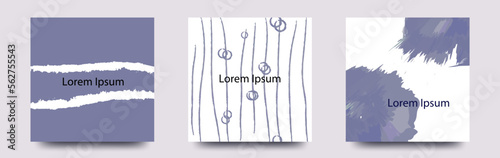 広告の一部に使えそうな　シンプルな線やインクのベクターアートテンプレートセット/背景/壁紙/カバー