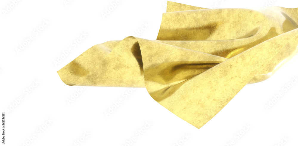 3d render of gold cloth. iridescent holographic foil. abstract art fashion background. 3d render of gold cloth. iridescent holographic foil. abstract art fashion background.