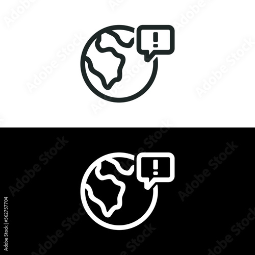 Global issues icon isolated on white background