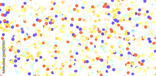  Colorful confetti on white background  - in 3d png