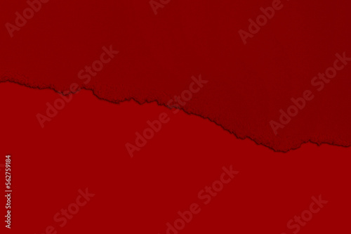 Torn red paper with shadow. Contrast. isolated. Fototapeta