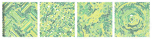 Abstract pattern multicolour yellow green reaction biology diffusion turing on white background. Vector illustration.  