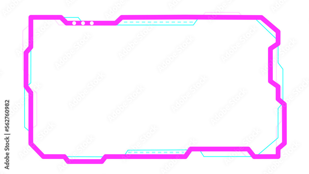 Abstract HUD sci-fi display interface tech frame digital technology element