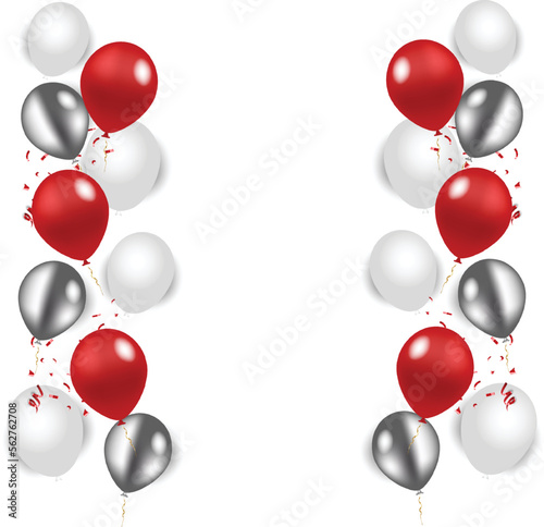Festive balloon frame, vector illustration