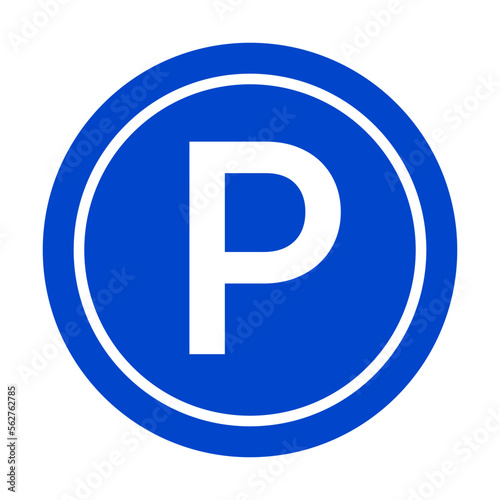 Round parking icon. Parking lot. Vector.