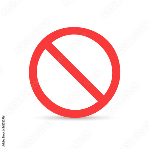red prohibition sign plate. vector illustration