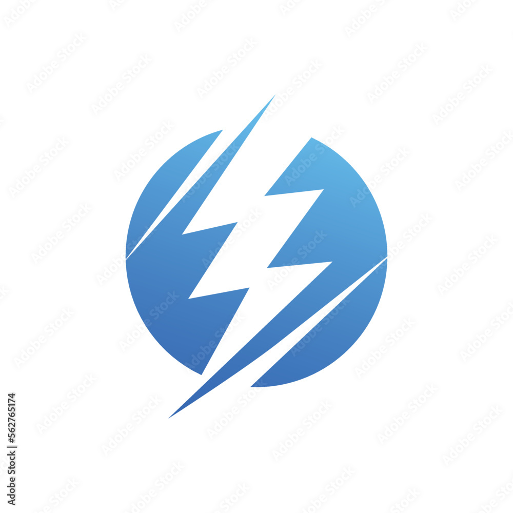 lightning bolt icon design vector template