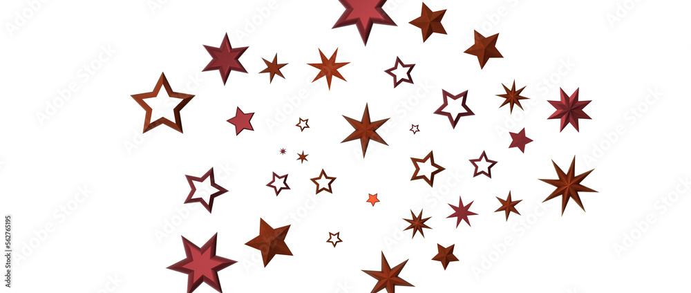 Fototapeta premium Holiday golden decoration, glitter frame isolated - in red