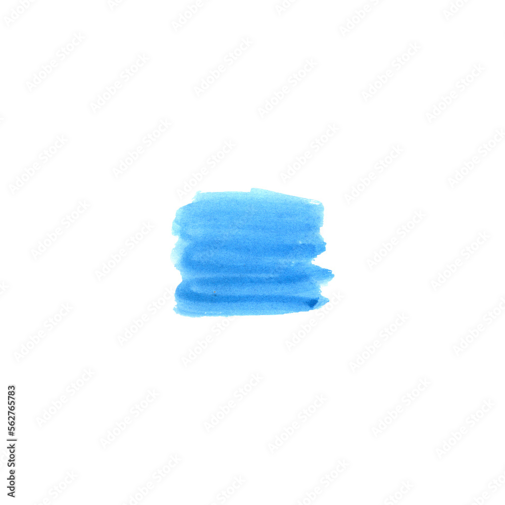 Abstract blue watercolor art hand paint on white paper background