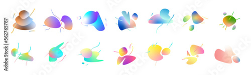 Set of gradient abstract shapes.