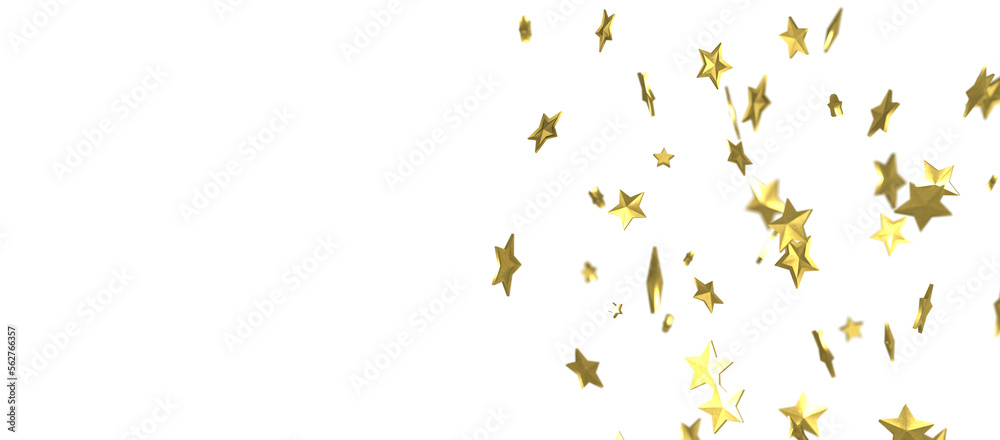 Obraz premium Holiday golden decoration, glitter frame isolated - png