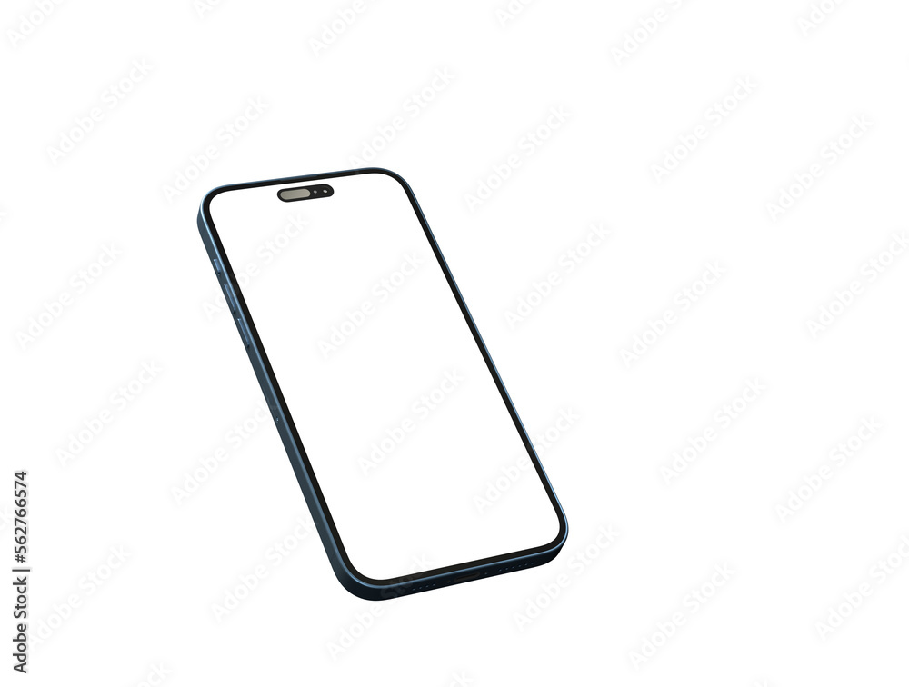 Modern glass smartphone hanging over the table Modern glass smartphone hanging over the table