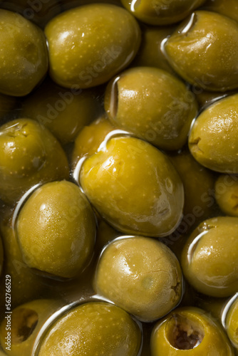 Raw Green Organic Marinated Olives