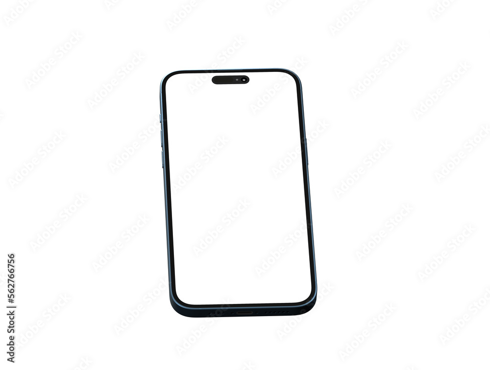 3d smartphone with blank screen isolated 3d smartphone with blank screen isolated
