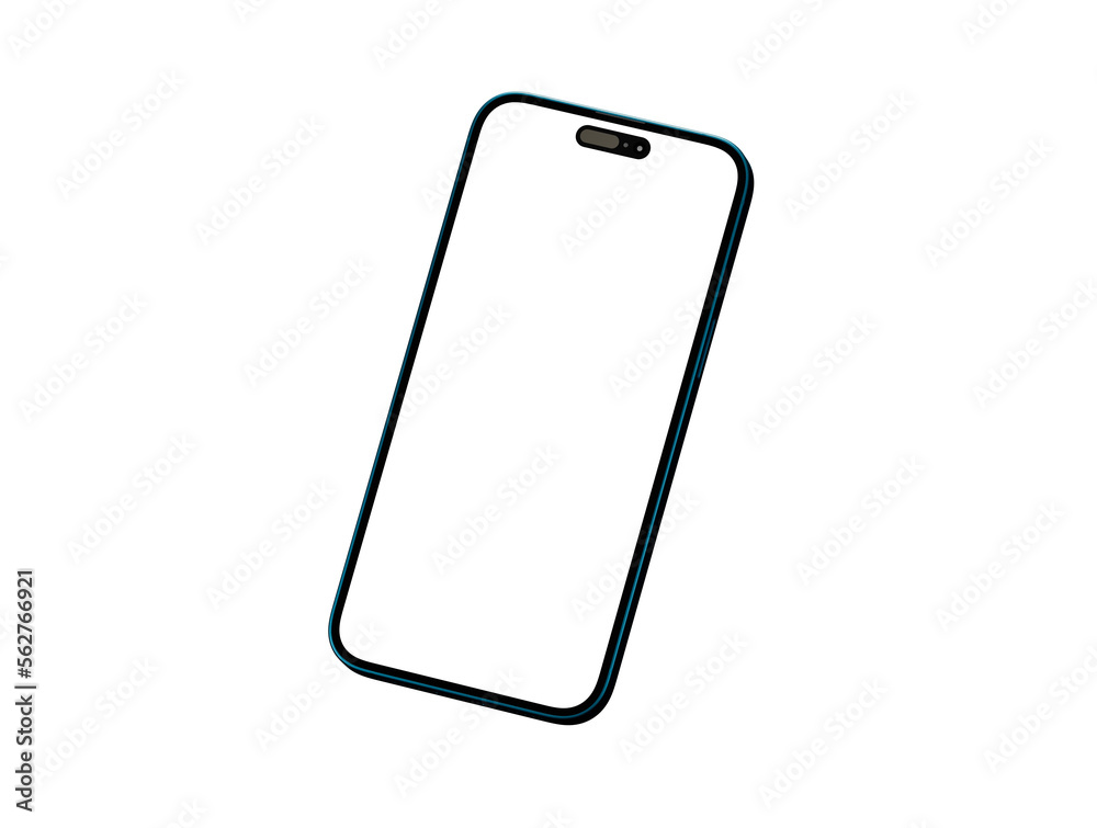 3d smartphone with blank screen isolated 3d smartphone with blank screen isolated