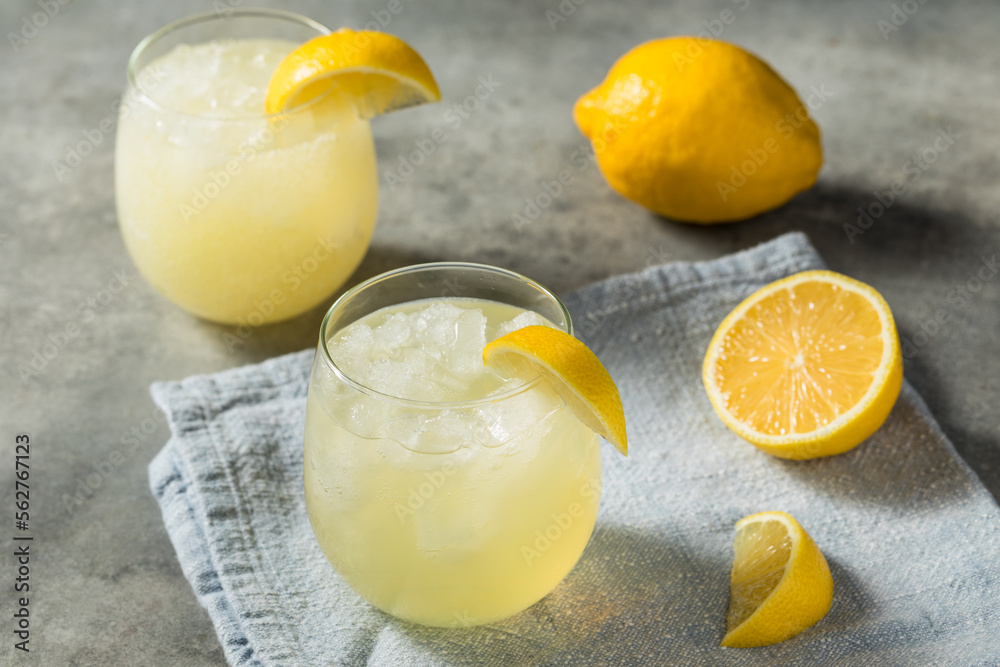 Cold Refreshing Lemon Sparkling Italian Soda Cold Refreshing Lemon Sparkling Italian Soda