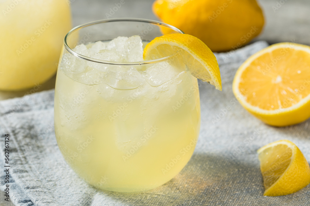 Cold Refreshing Lemon Sparkling Italian Soda Cold Refreshing Lemon Sparkling Italian Soda