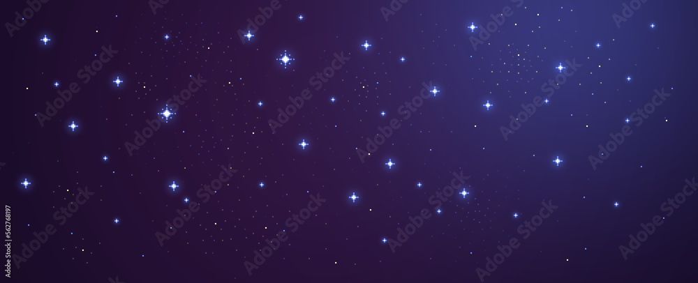 Obraz premium Space Star Background Blue
