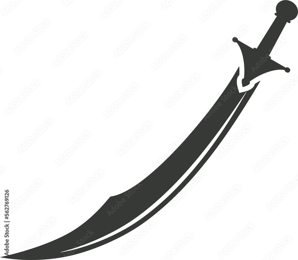 Naklejka premium Arabian saber scimitar