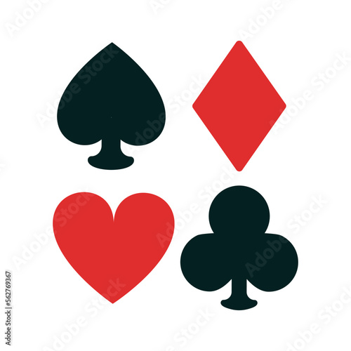 spades hearts clubs diamonds - poker gambling - four aces playing cards photo