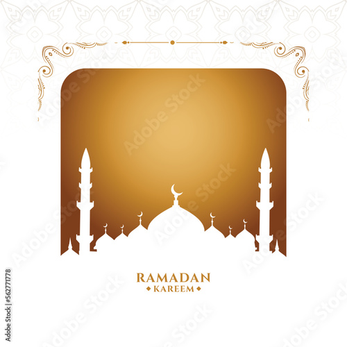 Festival and style ramadan  kareem arabic golden design 03