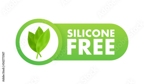 Silicone free sign, label. Silicone free icon. Vector stock illustration.