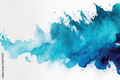 Abstract blue watercolor background design