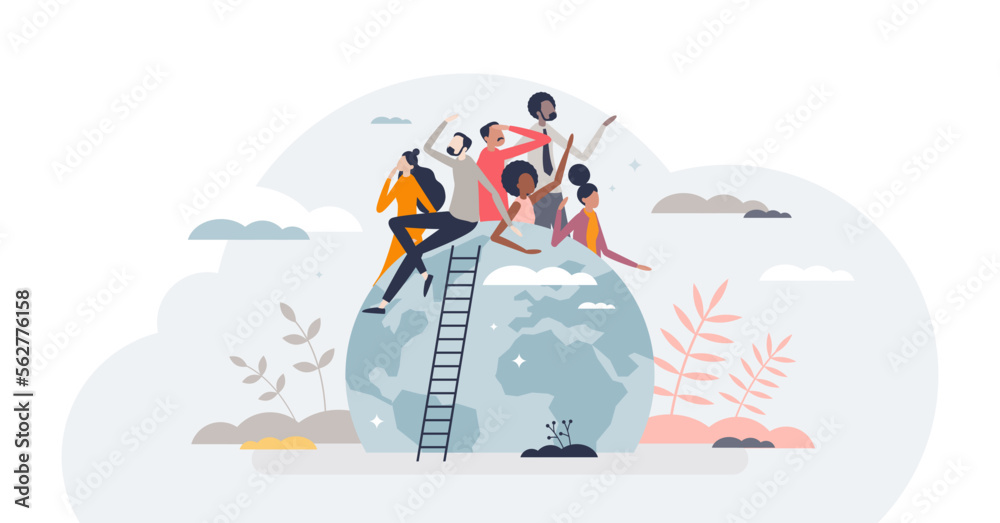 Population of the world with various ethnic groups tiny person concept, transparent background. Worldwide community and society characters with all culture and racial types illustration. Population of the world with various ethnic groups tiny person concept, transparent background. Worldwide community and society characters with all culture and racial types illustration.