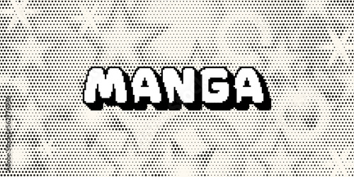 Halftone abstract manga background. Screentone vector illustration with polka dot, star texture. Monochrome pixel texture. Japanese anime style backdrop, vector illustration