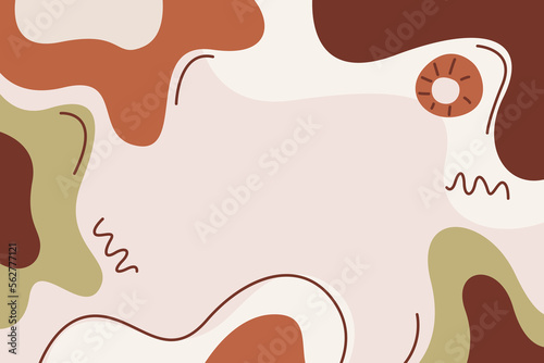 Hand drawn terracotta design background vector