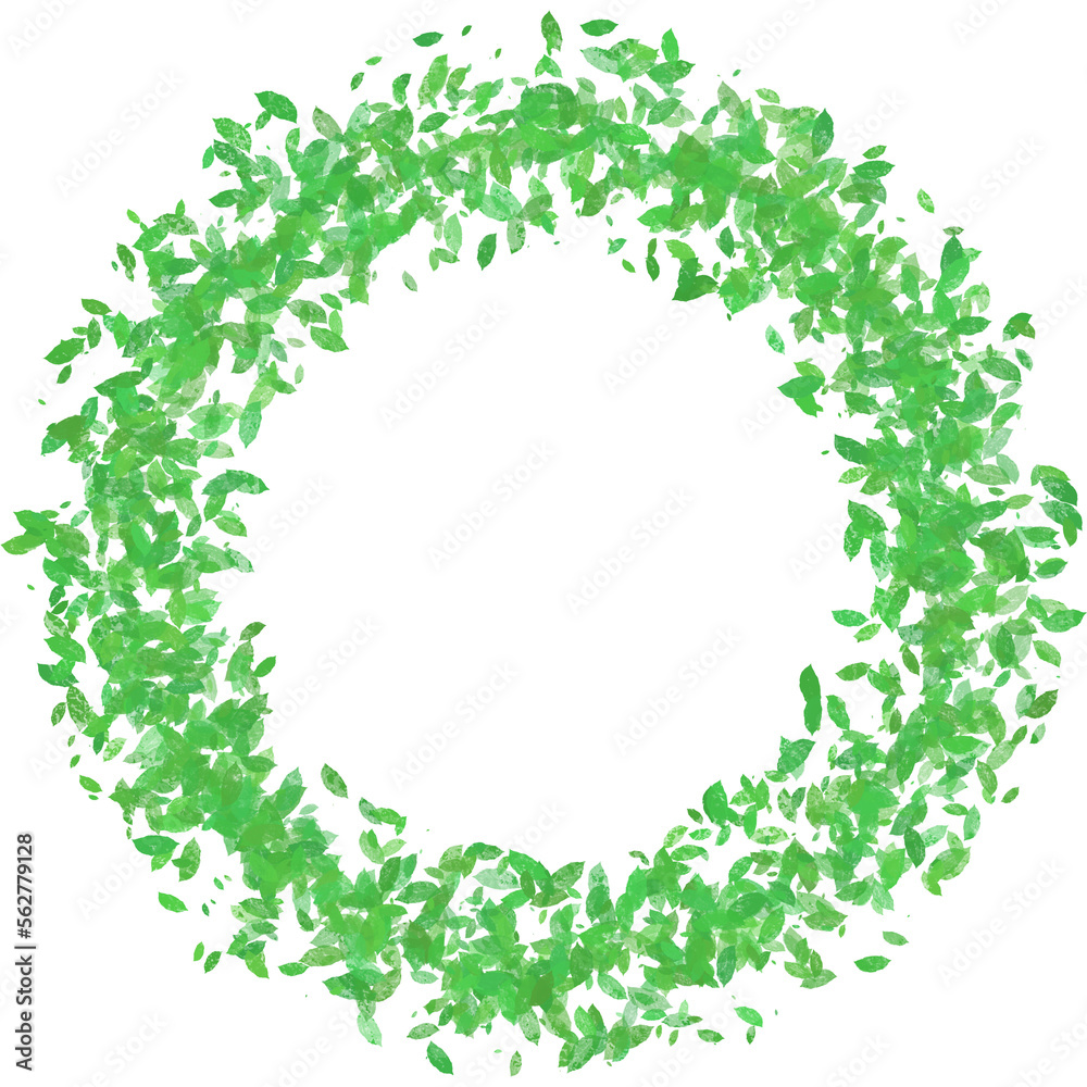 Wreath of green leaves on isolated background Wreath of green leaves on isolated background