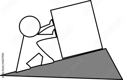man holding a blank sign set of icons the projectile motion , human activity it's have giude line each moving photo
