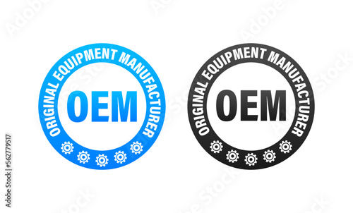 OEM - Original Equipment Manufacturer. Vector stock illustration.