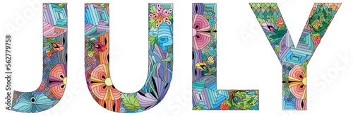 JULE. Vector zentangle object for decoration for any purpose