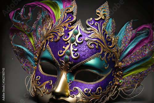 Karneval Maske International Carneval Mask Mardi Gras Fasching Venezia Cover Background Hintergrund Illustration Digital Art Generative AI Kunst