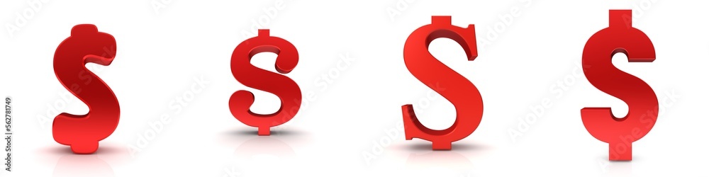 Dollar $ sign US Dollar red Dollar $ sign US Dollar red
