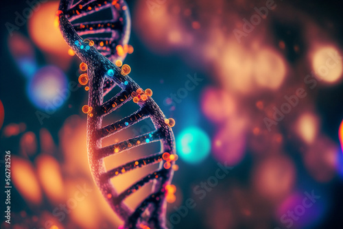 Macro DNA helix - AI generative technology