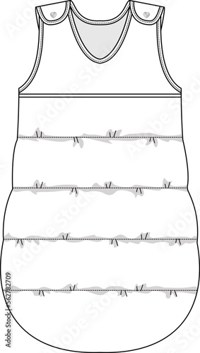 NEW BORN BABY UNISEX SLEEPING BAG FASHION FLAT DESIGN VECTOR