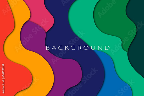 Colorful fluid background with dynamic textured geometric