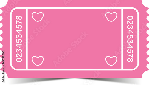 Love Coupon for boyfriend or girlfriend. Valentine's day ticket