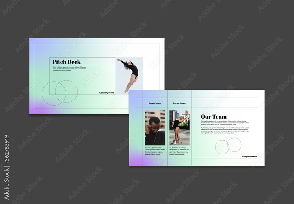 Gradient Pitch Deck Stock Template | Adobe Stock