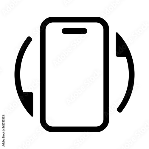 Rotate Mobile phone icon. Screen rotate symbol for apps and websites with transparent background PNG