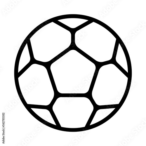 Soccer ball icon. football simple symbol for apps and websites with transparent background PNG