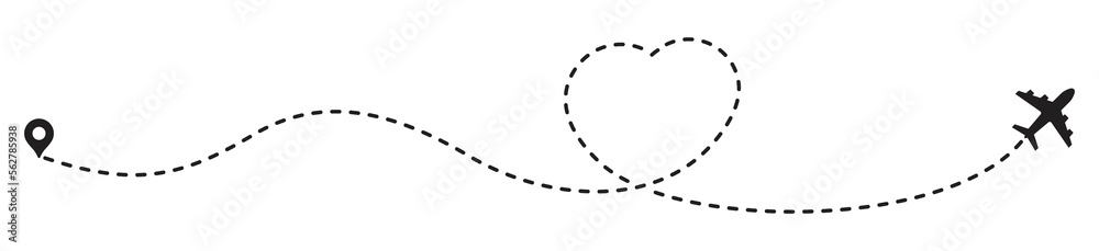 Love airplane route with dashed line, Romantic travel symbol, Love airplane route transparent background. Love airplane route PNG Love airplane route with dashed line, Romantic travel symbol, Love airplane route transparent background. Love airplane route PNG