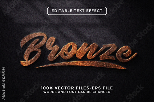 Bronze Editable Vector Text Effect