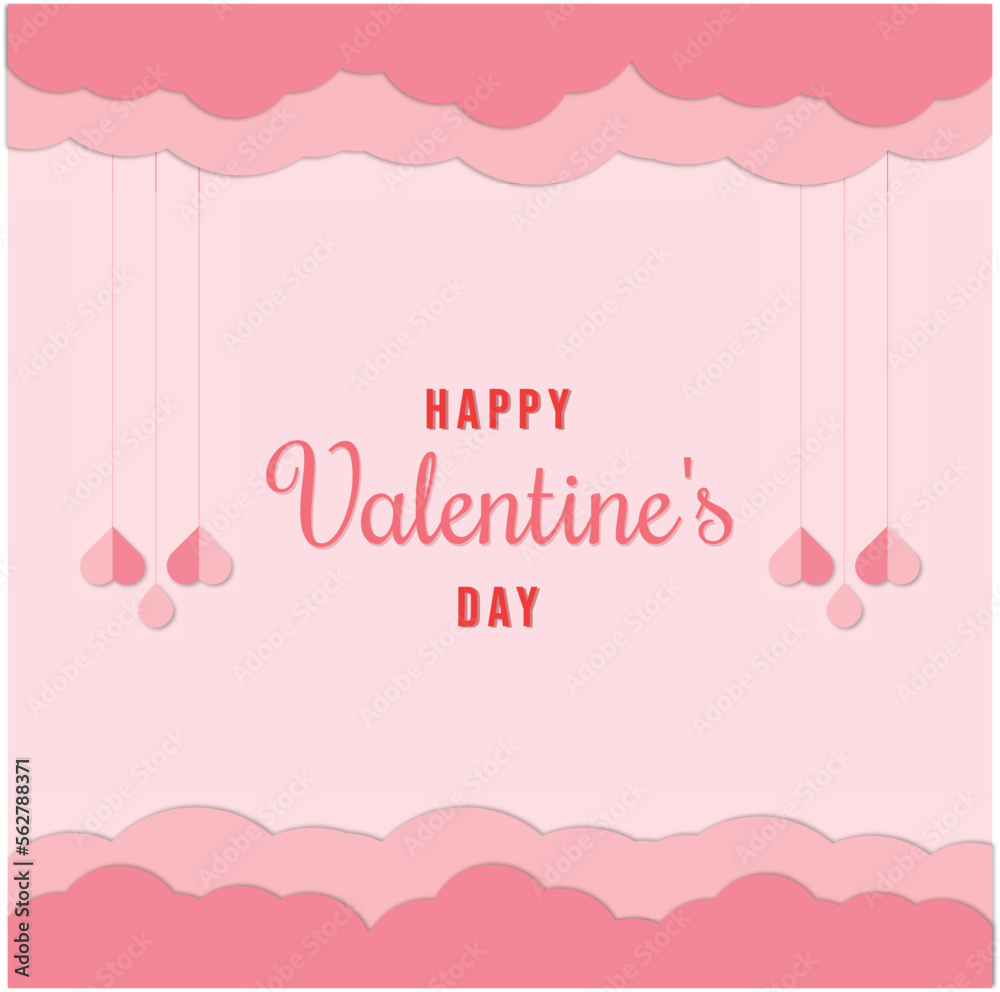 Happy Valentine's Day Poster Design Vector Image