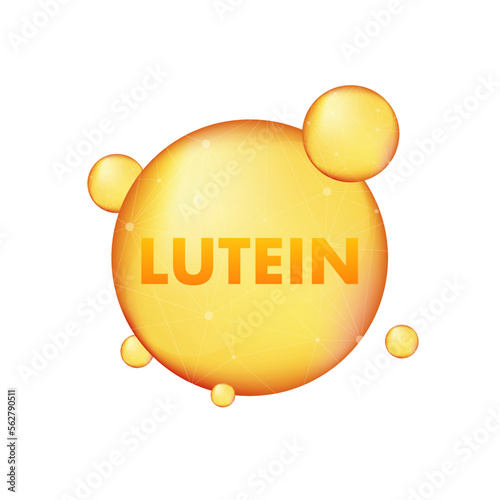 Lutein. Food for good vision. Vector stock illustration.