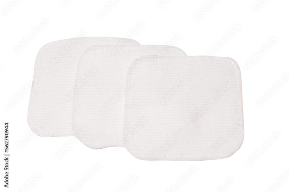 Stack of white cotton sponges isolated on a white background. Stack of white cotton sponges isolated on a white background.